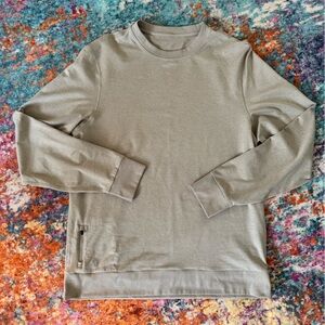 Vuori Ponto Performance Crewneck Sweatshirt Dark Salt Heather Size L